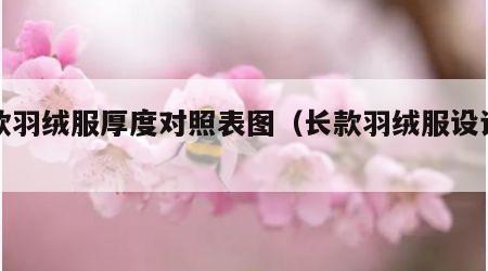 长款羽绒服厚度对照表图（长款羽绒服设计图）