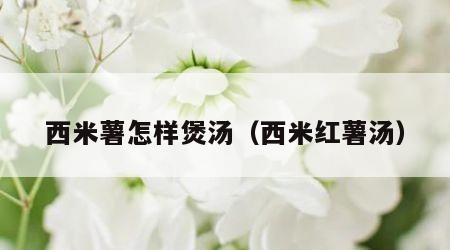 西米薯怎样煲汤（西米红薯汤）