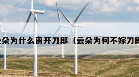 云朵为什么离开刀郎（云朵为何不嫁刀郎）