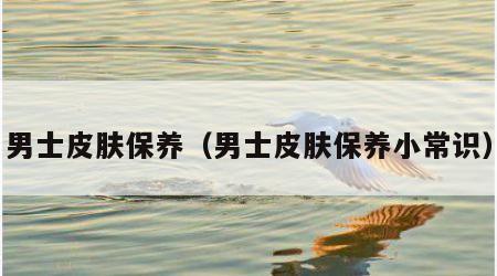 男士皮肤保养（男士皮肤保养小常识）