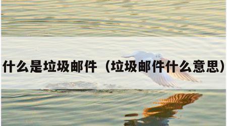 什么是垃圾邮件（垃圾邮件什么意思）