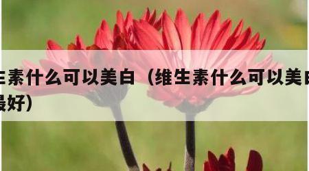维生素什么可以美白（维生素什么可以美白效果最好）