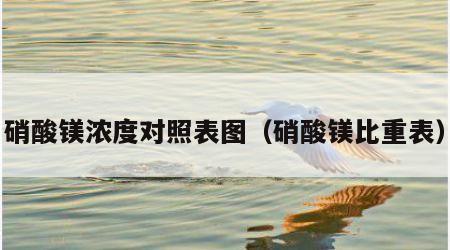 硝酸镁浓度对照表图（硝酸镁比重表）