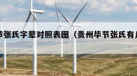 毕节张氏字辈对照表图（贵州毕节张氏有几支）