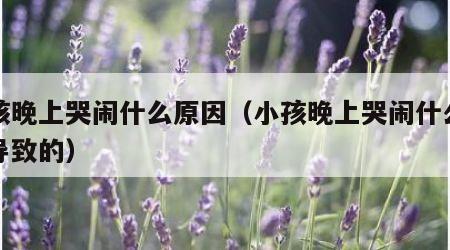 小孩晚上哭闹什么原因（小孩晚上哭闹什么原因导致的）