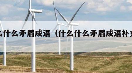 什么什么矛盾成语（什么什么矛盾成语补充完整）