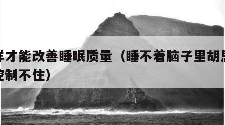 怎样才能改善睡眠质量（睡不着脑子里胡思乱想控制不住）