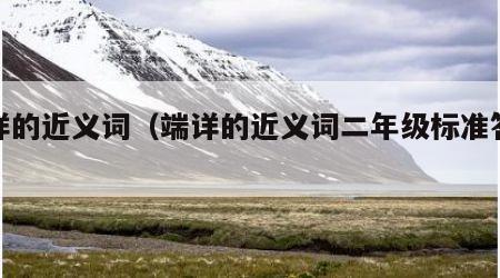 端详的近义词（端详的近义词二年级标准答案）
