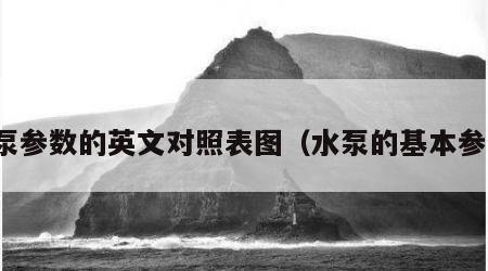 水泵参数的英文对照表图（水泵的基本参数）