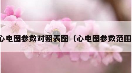 心电图参数对照表图（心电图参数范围）