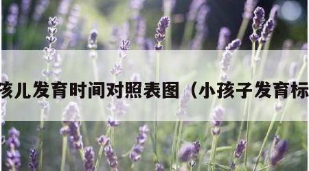 小孩儿发育时间对照表图（小孩子发育标准）