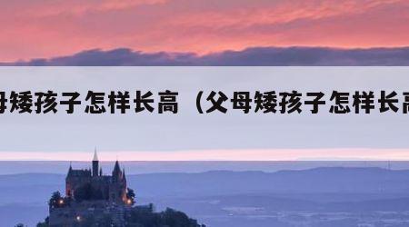 父母矮孩子怎样长高（父母矮孩子怎样长高最快）