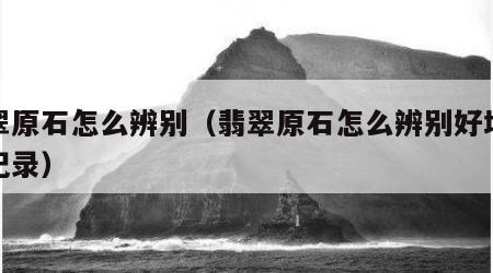 翡翠原石怎么辨别（翡翠原石怎么辨别好坏实播记录）