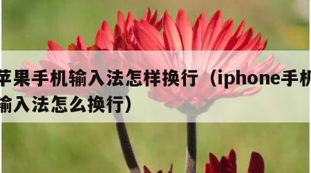苹果手机输入法怎样换行（iphone手机输入法怎么换行）