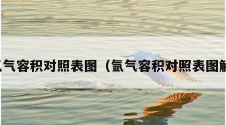 氩气容积对照表图（氩气容积对照表图解）