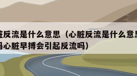 心脏反流是什么意思（心脏反流是什么意思严重吗心脏早搏会引起反流吗）