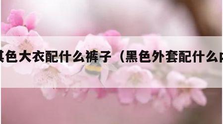 卡其色大衣配什么裤子（黑色外套配什么内搭）
