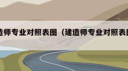 建造师专业对照表图（建造师专业对照表图片）