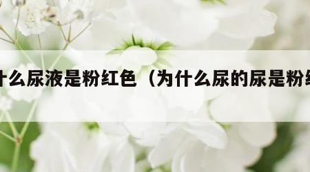 为什么尿液是粉红色（为什么尿的尿是粉红色的）