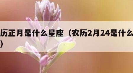 农历正月是什么星座（农历2月24是什么星座）