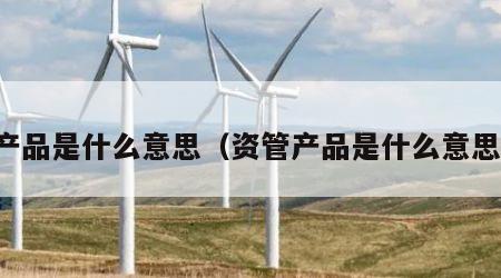 产品是什么意思（资管产品是什么意思）