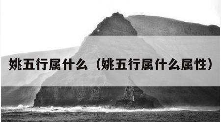 姚五行属什么（姚五行属什么属性）
