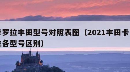 卡罗拉丰田型号对照表图（2021丰田卡罗拉各型号区别）