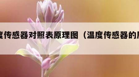温度传感器对照表原理图（温度传感器的原理图）