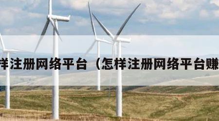 怎样注册网络平台（怎样注册网络平台赚钱）