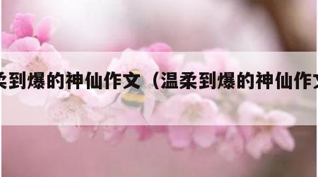 温柔到爆的神仙作文（温柔到爆的神仙作文题记）