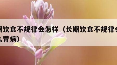 长期饮食不规律会怎样（长期饮食不规律会得什么胃病）