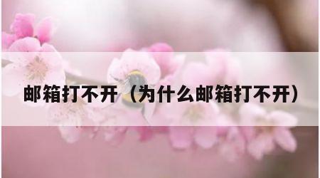 邮箱打不开（为什么邮箱打不开）