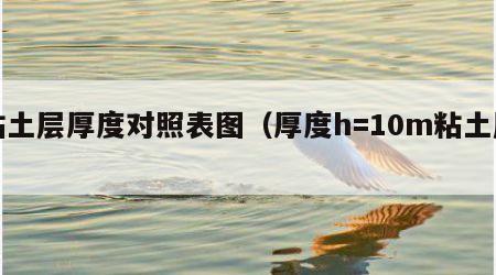 粘土层厚度对照表图（厚度h=10m粘土层）