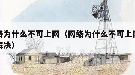 网络为什么不可上网（网络为什么不可上网怎么解决）