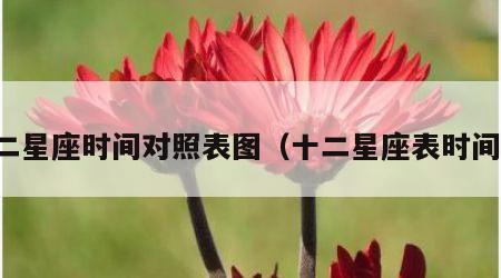 十二星座时间对照表图（十二星座表时间表）