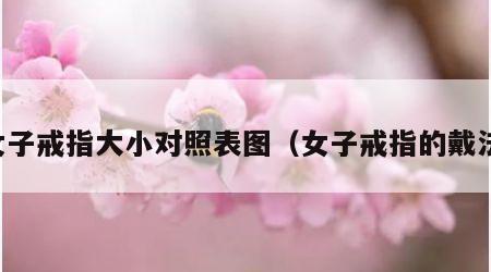 女子戒指大小对照表图（女子戒指的戴法）