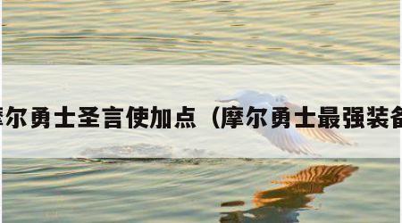 摩尔勇士圣言使加点（摩尔勇士最强装备）
