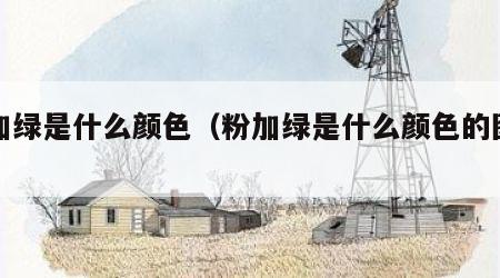 粉加绿是什么颜色（粉加绿是什么颜色的图片）