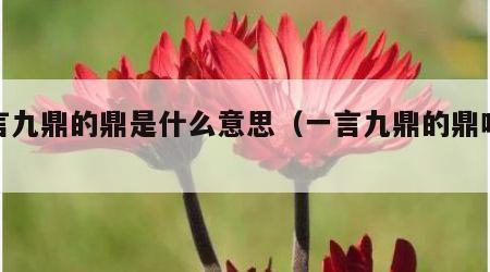 一言九鼎的鼎是什么意思（一言九鼎的鼎啥意思）