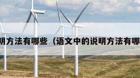 说明方法有哪些（语文中的说明方法有哪些）
