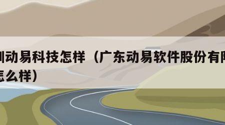 深圳动易科技怎样（广东动易软件股份有限公司怎么样）