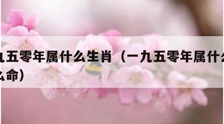 一九五零年属什么生肖（一九五零年属什么的什么命）