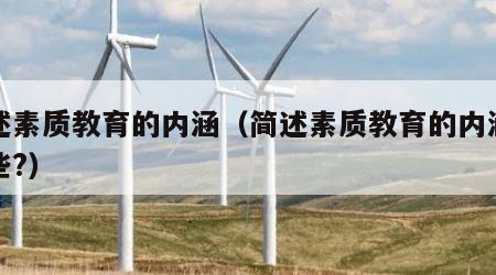 简述素质教育的内涵（简述素质教育的内涵有哪些?）