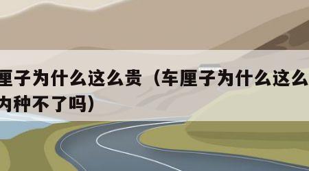 车厘子为什么这么贵（车厘子为什么这么贵 国内种不了吗）