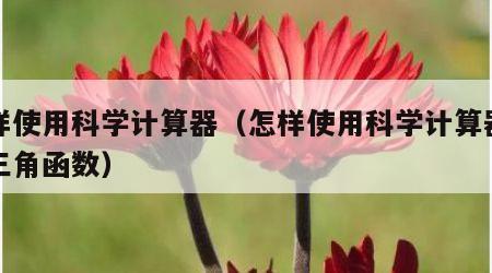 怎样使用科学计算器（怎样使用科学计算器计算三角函数）