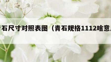 青石尺寸对照表图（青石规格1112啥意思）