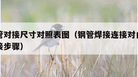 钢管对接尺寸对照表图（钢管焊接连接对口和焊接步骤）