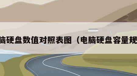 电脑硬盘数值对照表图（电脑硬盘容量规格）