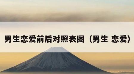 男生恋爱前后对照表图（男生 恋爱）
