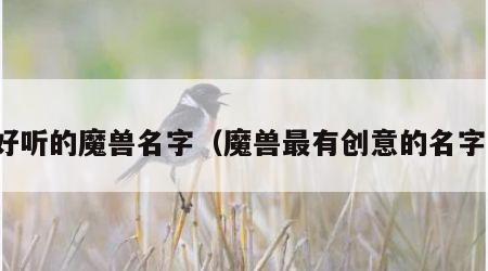 好听的魔兽名字（魔兽最有创意的名字）